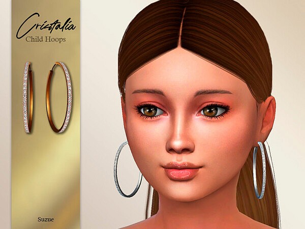 Cristalia Child Hoops Earrings by Suzue from TSR