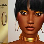 Cristalia Hoops Earrings sims 4 cc