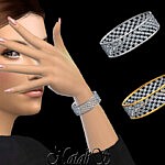 Crystal wide band bracelet sims 4 cc