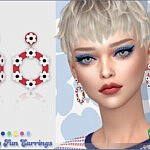 Daisy Fun Earrings sims 4 cc