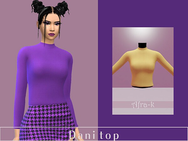 Dani long sleeves top by akaysims from TSR