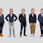 Daytona Denim Jacket Boys sims 4 cc