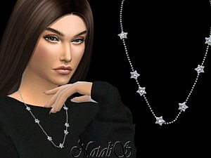 Diamond star chain necklace sims 4 cc