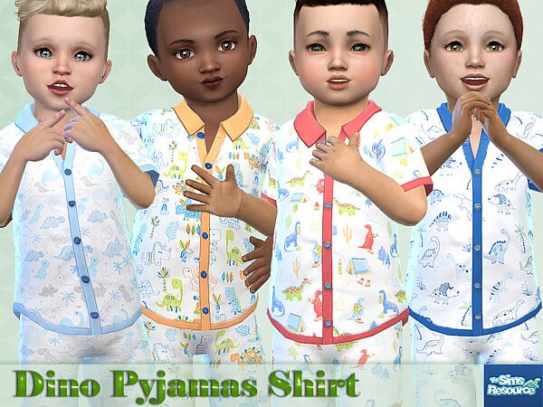 Dino Pyjamas Shirt sims 4 cc