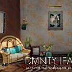 Divinity Leaf Paranormal wallpaper pack sims 4 cc