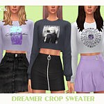 Dreamer Crop Sweater sims 4 cc