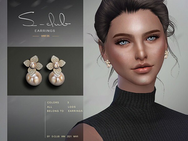 Earrings 202106 by S Club from TSR