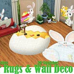 Easter Wall Deco and Rugs sims 4 cc