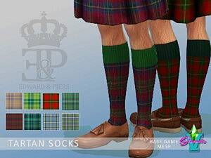 Edward and Piers Tartan Socks sims 4 cc