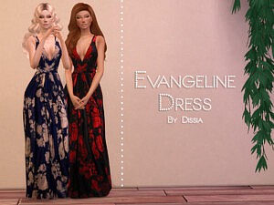 Evangeline Dress sims 4 cc