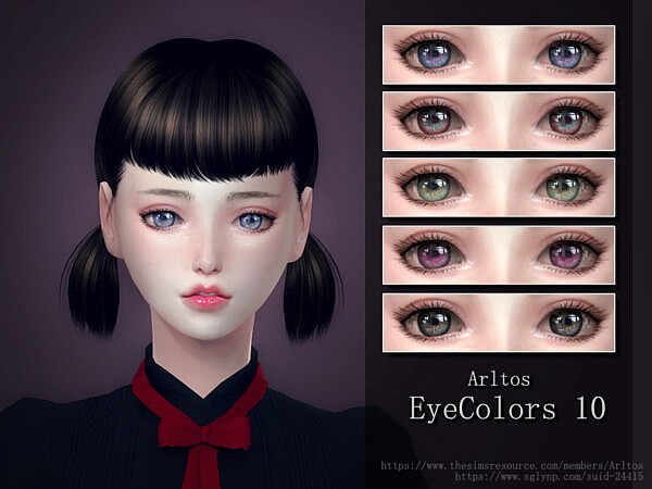 Eye Color 10 sims 4 cc