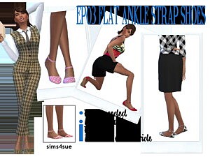 Flat Ankle Strap Shoes sims 4 cc