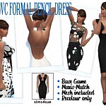 Formal Pencil dress sims 4 cc