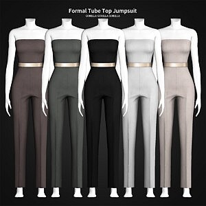 Formal Tube Top Jumpsuit sims 4 cc