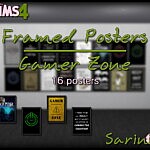 Framed Posters Gamer Zone sims 4 cc