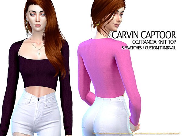 Francia Knit Top by carvin captoor from TSR
