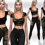 Front Tied Tops sims 4 cc