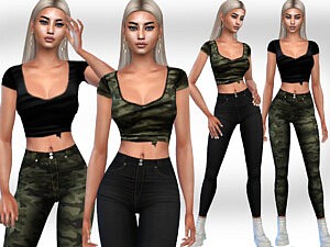 Front Tied Tops sims 4 cc