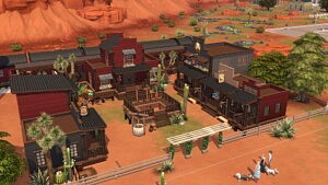 Full Western Town with Train sims 4 cc