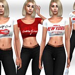 FullBody Cropped Outfits sims 4 cc