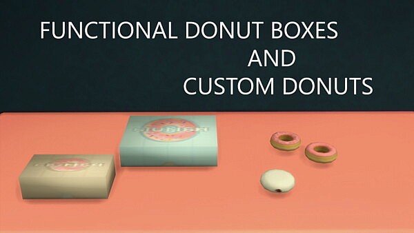 Functional Donut Boxes for Custom Donuts sims 4 cc