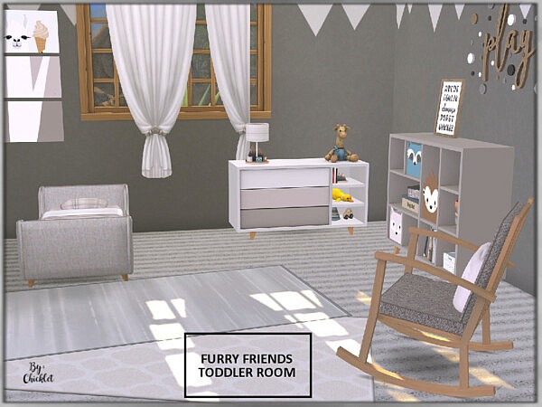Furry Friends Toddler Bedroom sims 4 cc