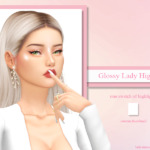 Glossy Lady Highlight sims 4 cc