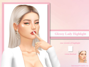 Glossy Lady Highlight sims 4 cc