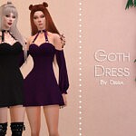 Goth Dress sims 4 cc