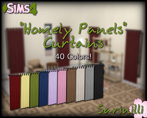 Homely Panels Curtains sims 4 cc