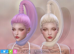 J256 Unicorns Secret Hair sims 4 cc