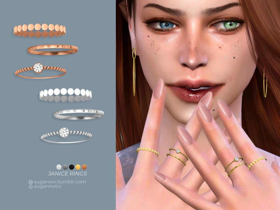 Janice rings by sugar owl from TSR • Sims 4 Downloads