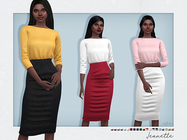 Jeanette Outfit sims 4 cc