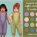Jumpsuit with ruffles and bows sims 4 cc