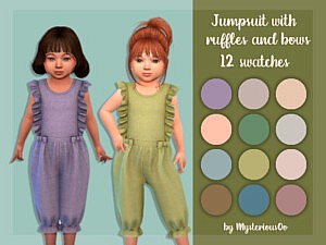 Jumpsuit with ruffles and bows sims 4 cc