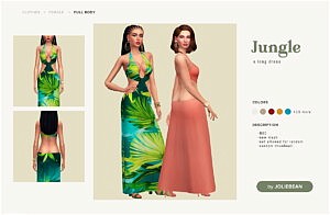 Jungle Dress sims 4 cc