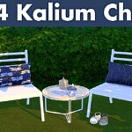 Kalium Chair and Pillows sims 4 cc