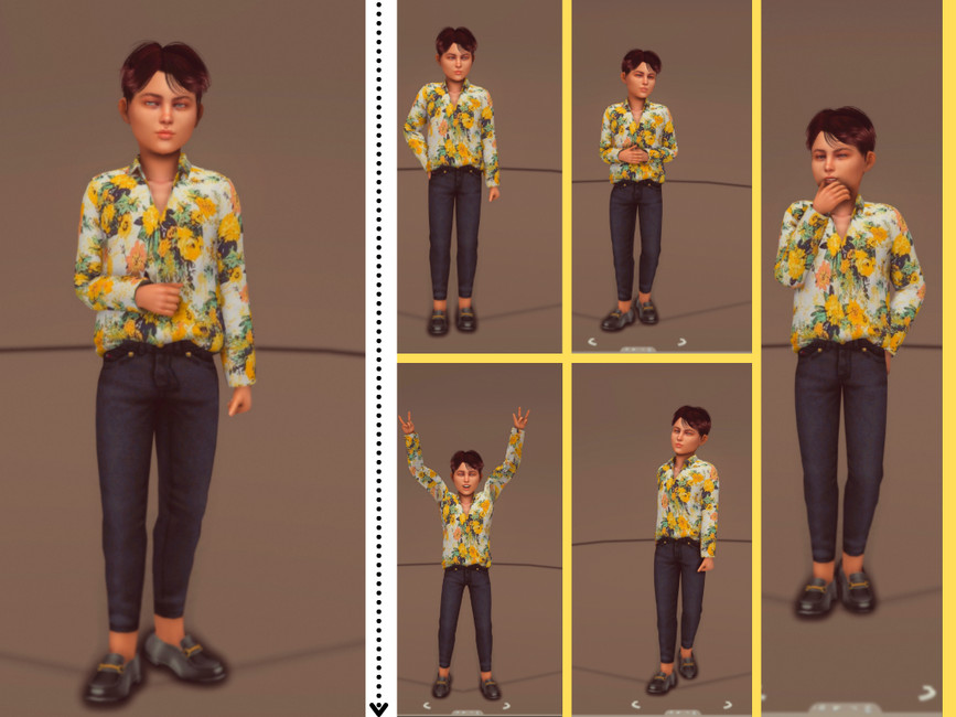 sims 4 cc child poses in game