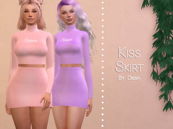 Kiss Skirt sims 4 cc