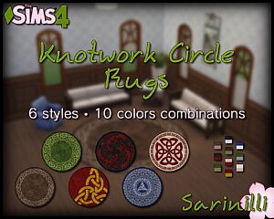 Knotwork Circle Rugs sims 4 cc