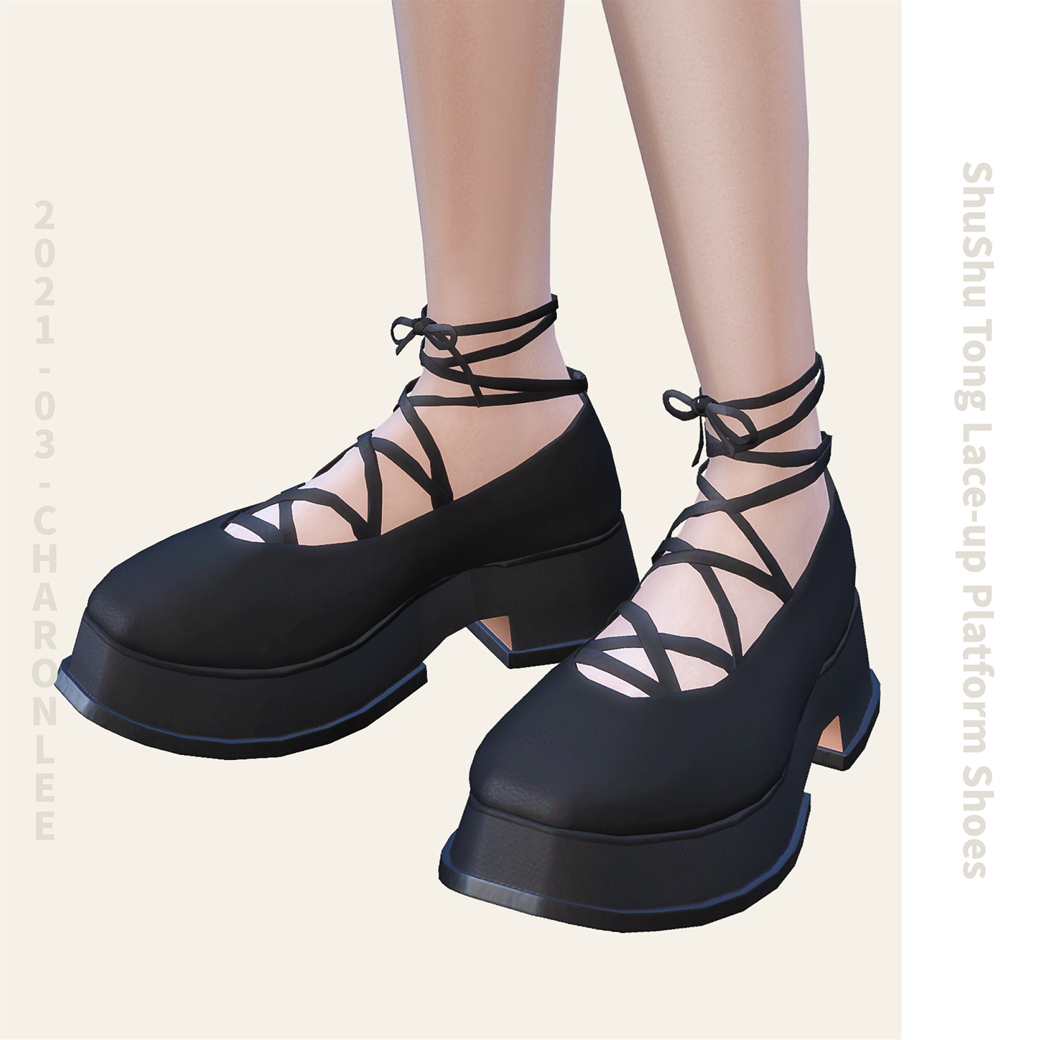 Sims 4 CC Platform Boots