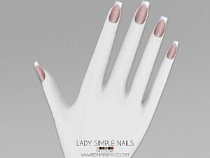 Lady Simple Nails sims 4 cc