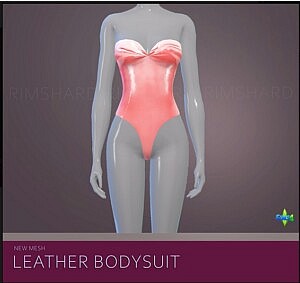 Leather Swimsuit sims 4 cc