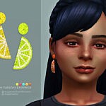 Lemon Tuesday earrings sims 4 cc