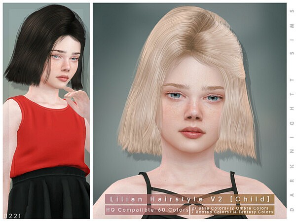 Lilian Hairstyle V2 by DarkNighTt from TSR