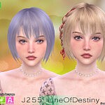 Line Of Destiny Hairstyle sims 4 cc