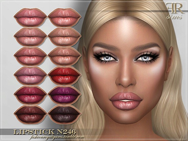 Lipstick N246 by FashionRoyaltySims from TSR
