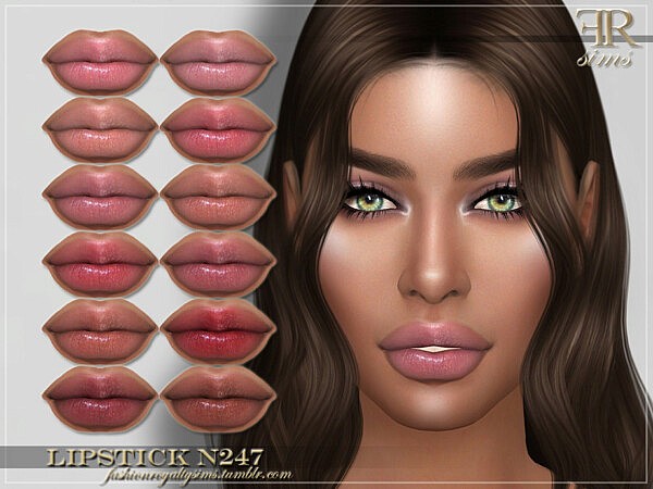 Lipstick N247 by FashionRoyaltySims from TSR