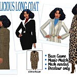 Long Coat sims 4 cc