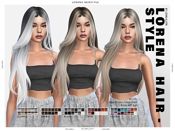 Lorena Hair by LeahLillith from TSR